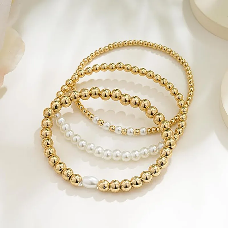 Perłowe damskie bransoletki z koralików